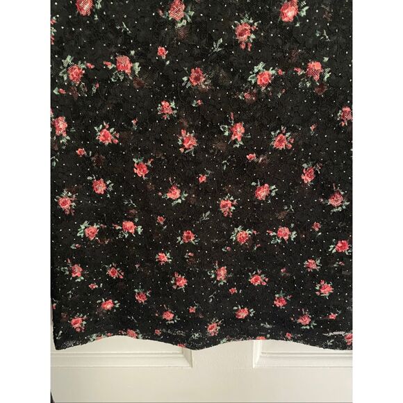 Madden Girl floral print cropped lace top size S - Picture 5 of 10